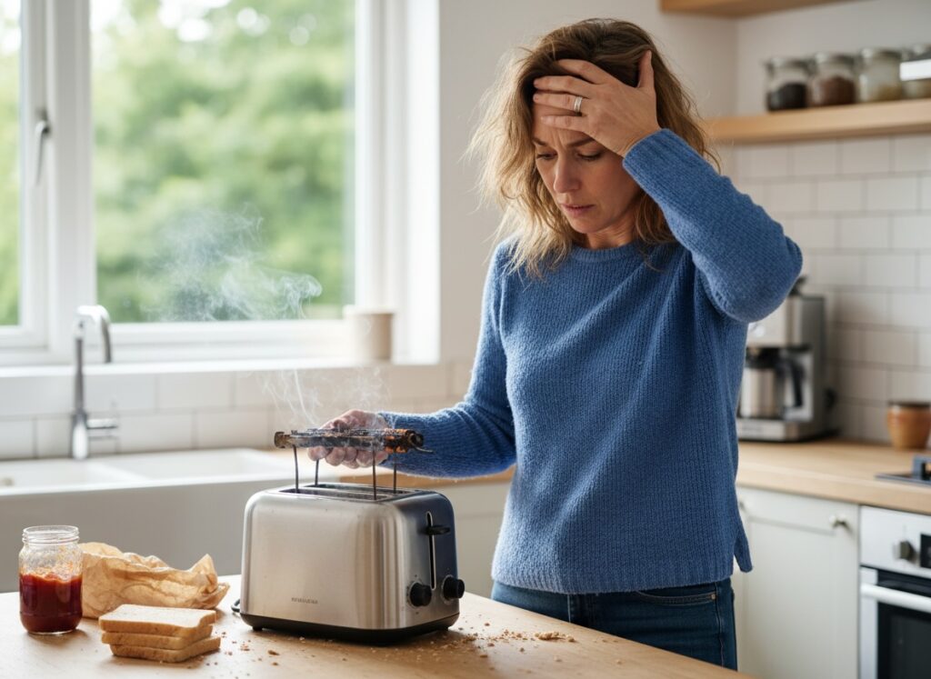 kvinna med fel på elen i Tidaholm
